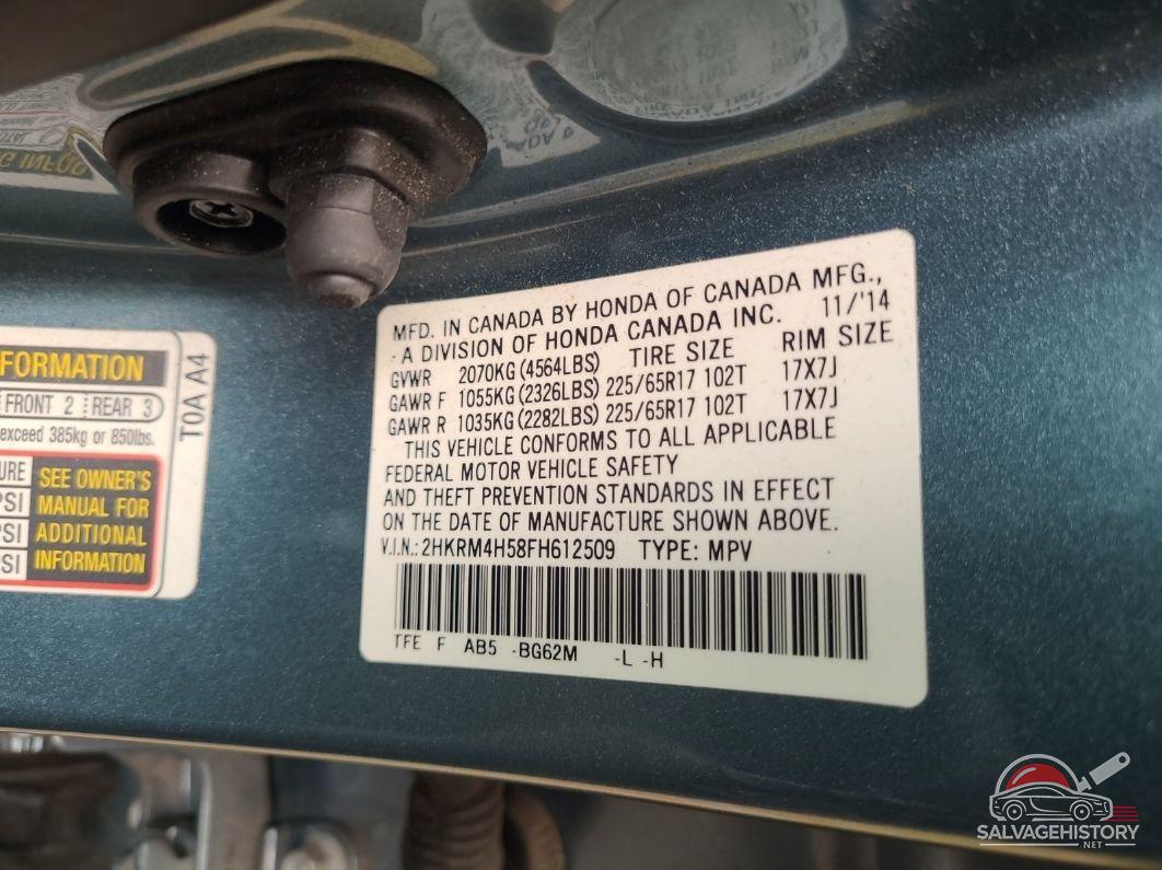 2HKRM4H58FH612509 2015 HONDA CR-V photo no. 4