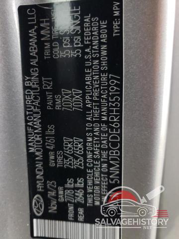 5NMJBCDE6RH351997 2024 HYUNDAI TUCSON photo no. 14