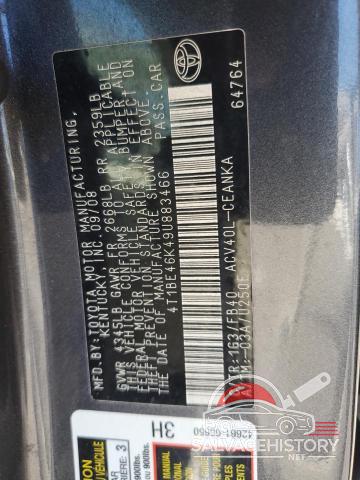 4T1BE46K49U883466 2009 TOYOTA CAMRY photo no. 12