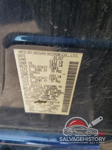 5N1AR18B98C604058 2008 NISSAN PATHFINDER photo no. 12