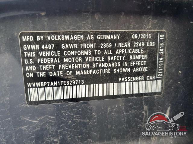 WVWBP7AN1FE829713 2015 VOLKSWAGEN CC photo no. 12
