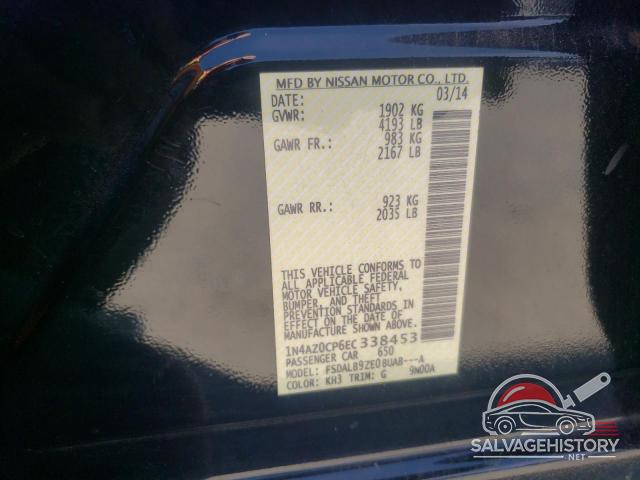 1N4AZ0CP6EC338453 2014 NISSAN LEAF photo no. 12