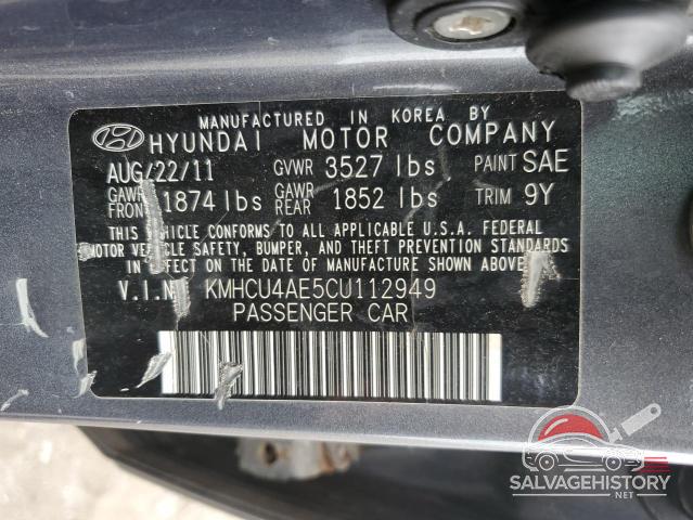 KMHCU4AE5CU112949 2012 HYUNDAI ACCENT photo no. 12