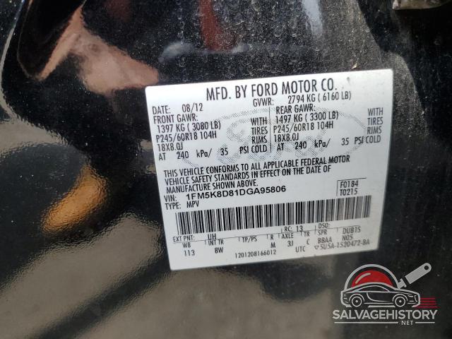 1FM5K8D81DGA95806 2013 FORD EXPLORER photo no. 14