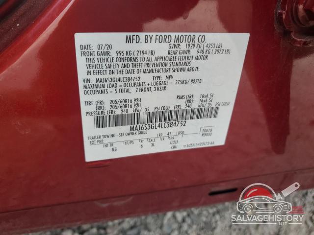 MAJ6S3GL4LC384752 2020 FORD ECOSPORT photo no. 14