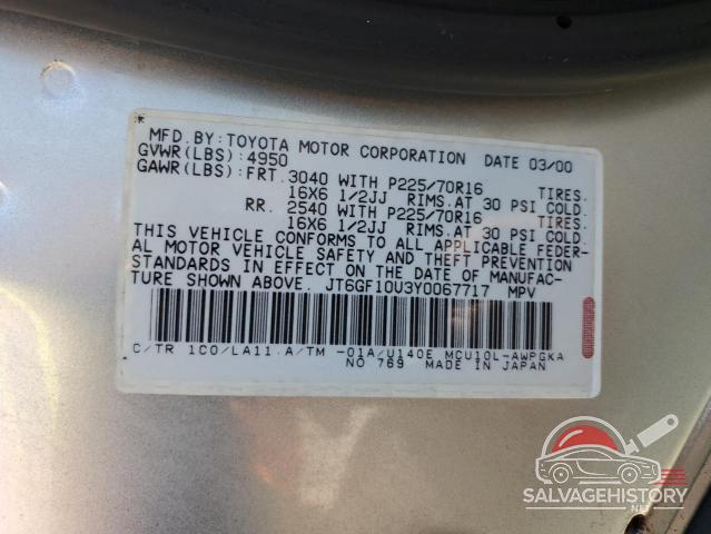 JT6GF10U3Y0067717 2000 LEXUS RX300 photo no. 13