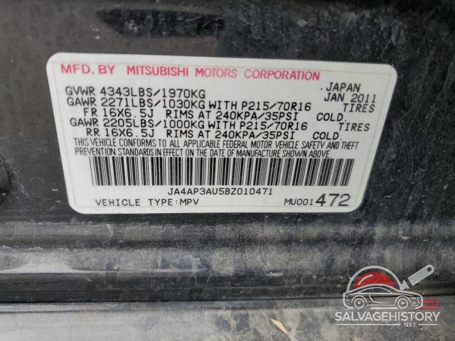 JA4AP3AU5BZ010471 2011 MITSUBISHI OUTLANDER photo no. 12