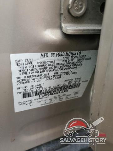 1FAHP24WX8G151588 2008 FORD TAURUS photo no. 12