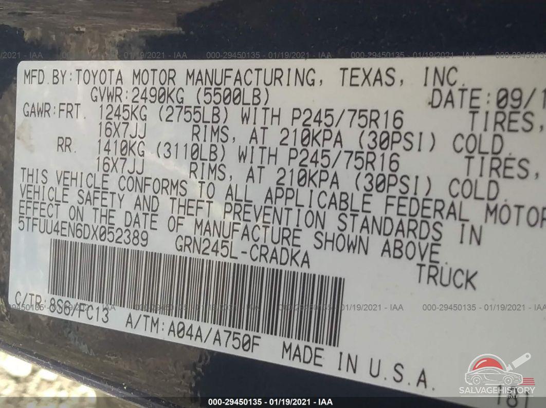 5TFUU4EN6DX052389 2013 TOYOTA TACOMA photo no. 9