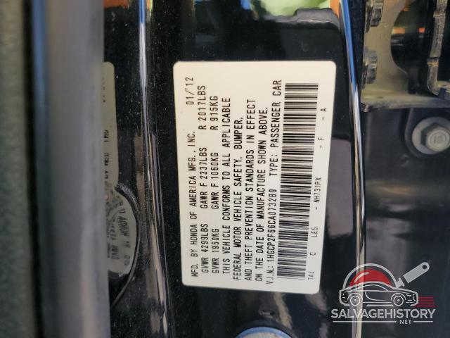 1HGCP2F66CA073289 2012 HONDA ACCORD photo no. 12