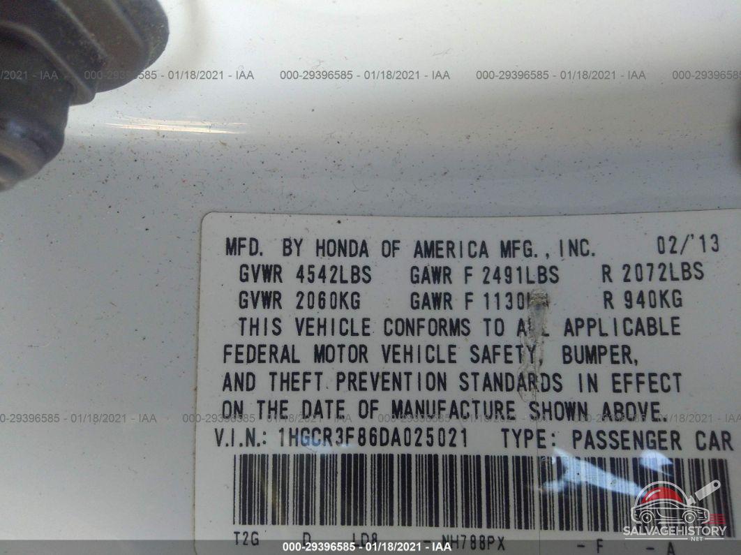 1HGCR3F86DA025021 2013 HONDA ACCORD SDN photo no. 9