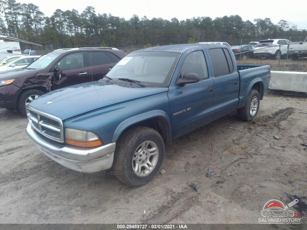 1B7HL48N52S557267 2002 DODGE DAKOTA photo no. 2