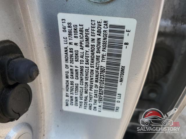 19XFB2F81DE237607 2013 HONDA CIVIC photo no. 12