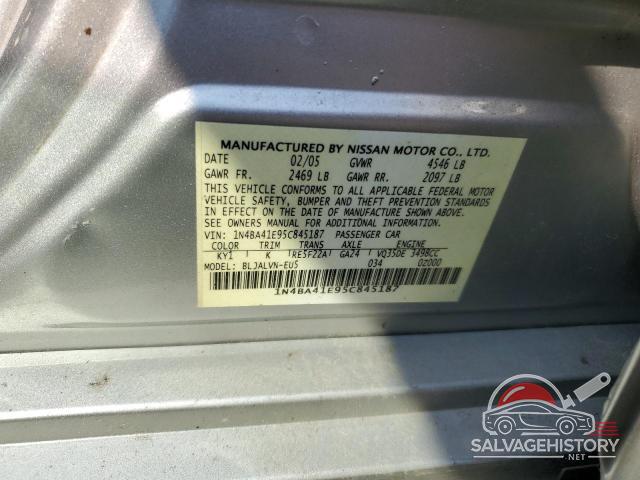 1N4BA41E95C845187 2005 NISSAN MAXIMA photo no. 12