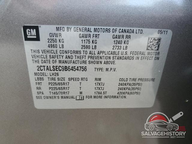2CTALSEC9B6454756 2011 GMC TERRAIN photo no. 14