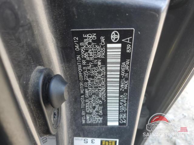 JTDZN3EU9C3132361 2012 TOYOTA PRIUS photo no. 12