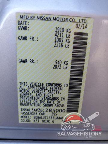 1N4AL3AP2EC285000 2014 NISSAN ALTIMA photo no. 12