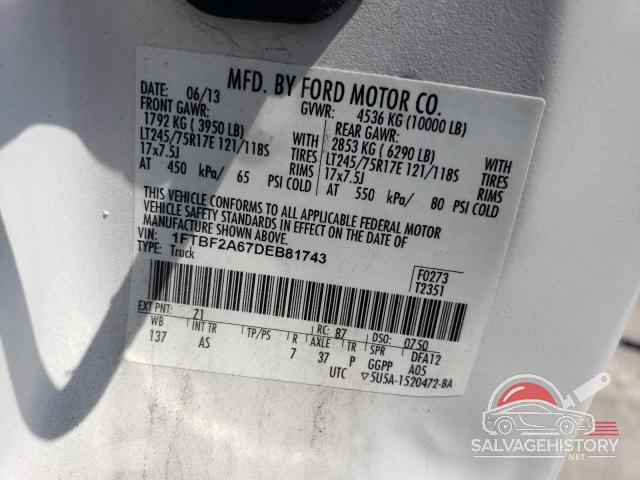 1FTBF2A67DEB81743 2013 FORD F250 photo no. 13