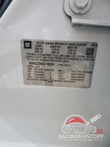2GNALCEK8G1168241 2016 CHEVROLET EQUINOX photo no. 13
