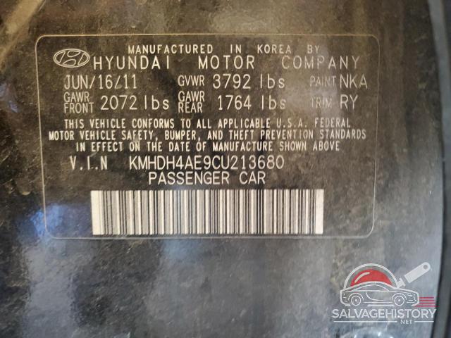 KMHDH4AE9CU213680 2012 HYUNDAI ELANTRA photo no. 12