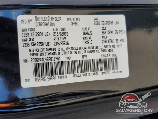 2D8GP44L46R810754 2006 DODGE CARAVAN photo no. 13
