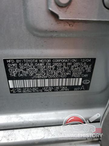 JTHBN36F055007420 2005 LEXUS LS430 photo no. 12