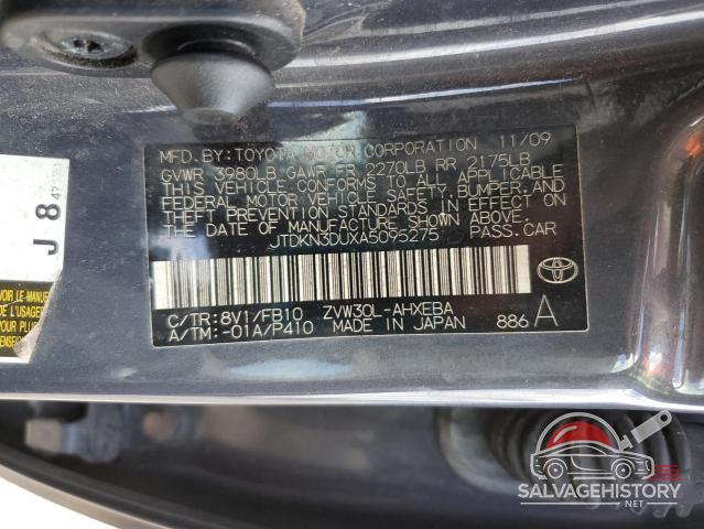 JTDKN3DUXA5095275 2010 TOYOTA PRIUS photo no. 13