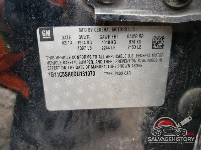 1G11C5SA0DU131970 2013 CHEVROLET MALIBU photo no. 12