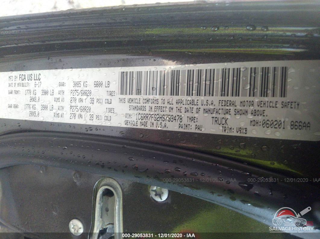 1C6RR7FG2HS793478 2017 RAM 1500 photo no. 9