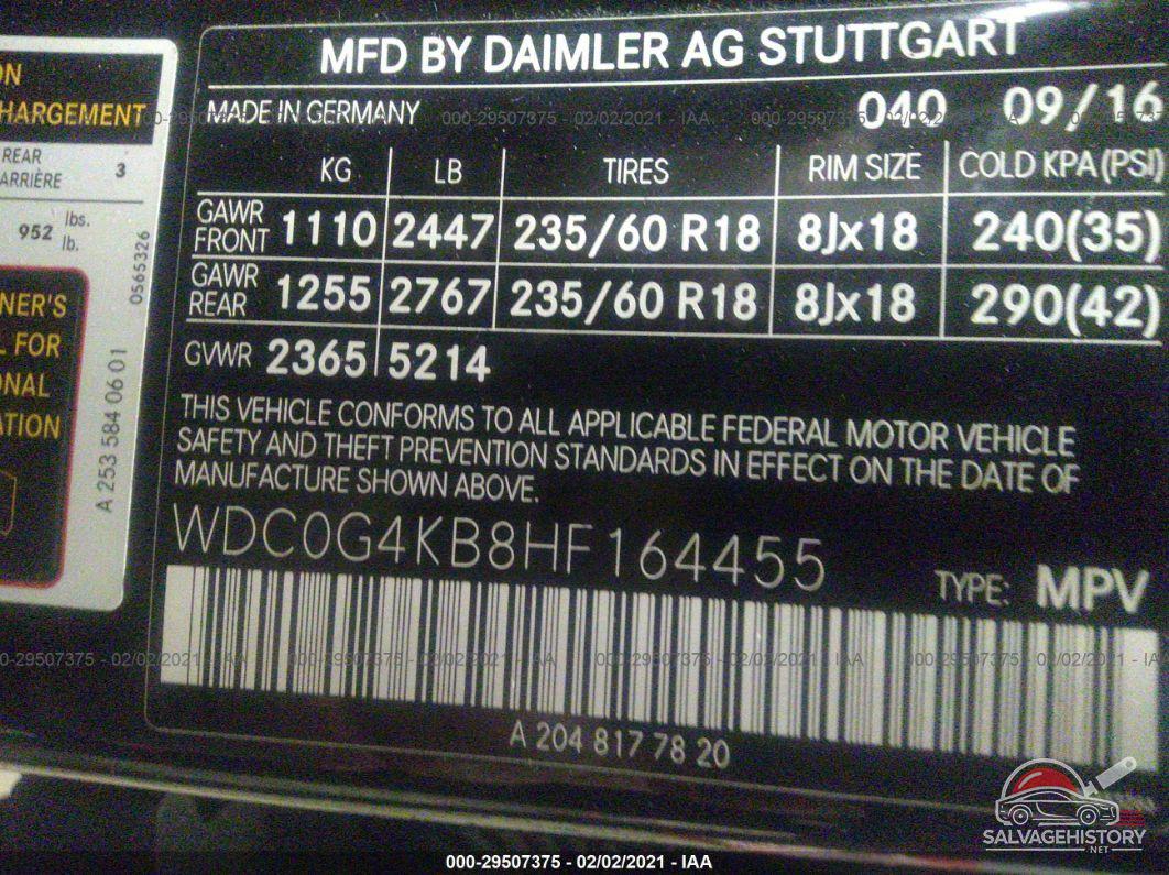 WDC0G4KB8HF164455 2017 MERCEDES-BENZ GLC photo no. 8