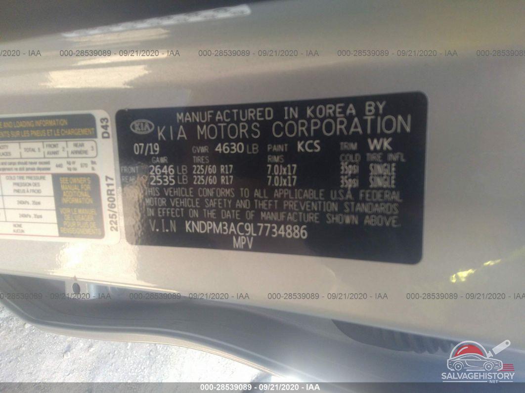 KNDPM3AC9L7734886 2020 KIA SPORTAGE photo no. 9