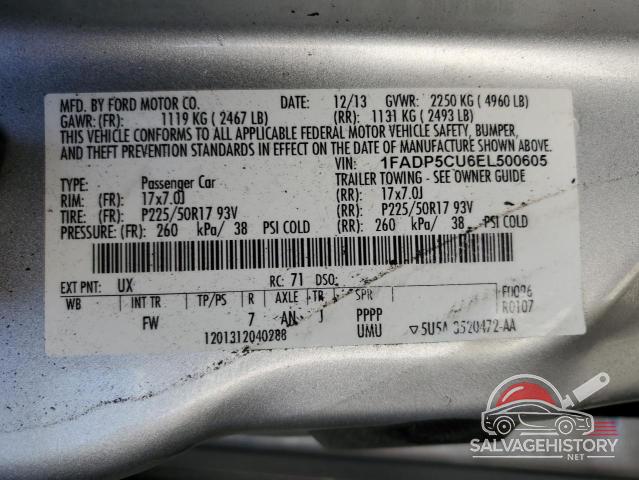 1FADP5CU6EL500605 2014 FORD CMAX photo no. 12
