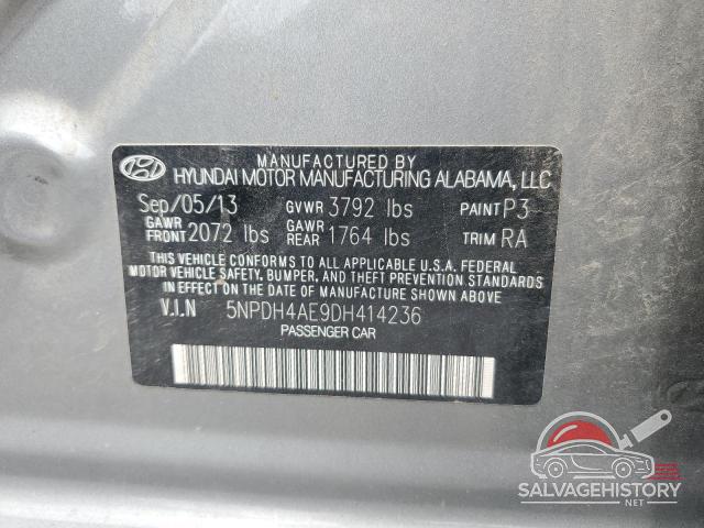 5NPDH4AE9DH414236 2013 HYUNDAI ELANTRA photo no. 12