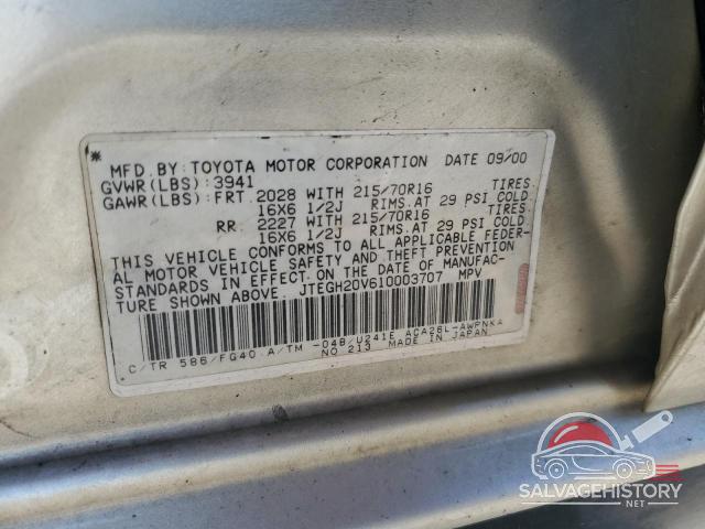 JTEGH20V610003707 2001 TOYOTA RAV4 photo no. 12