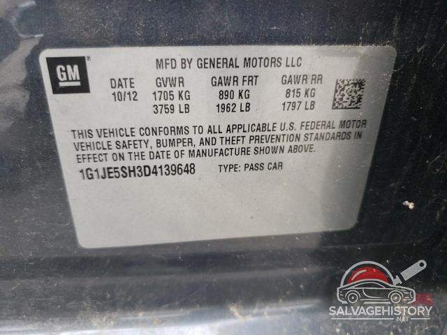 1G1JE5SH3D4139648 2013 CHEVROLET SONIC photo no. 12