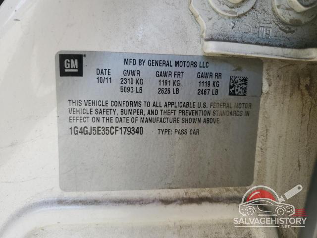 1G4GJ5E35CF179340 2012 BUICK LACROSSE photo no. 12
