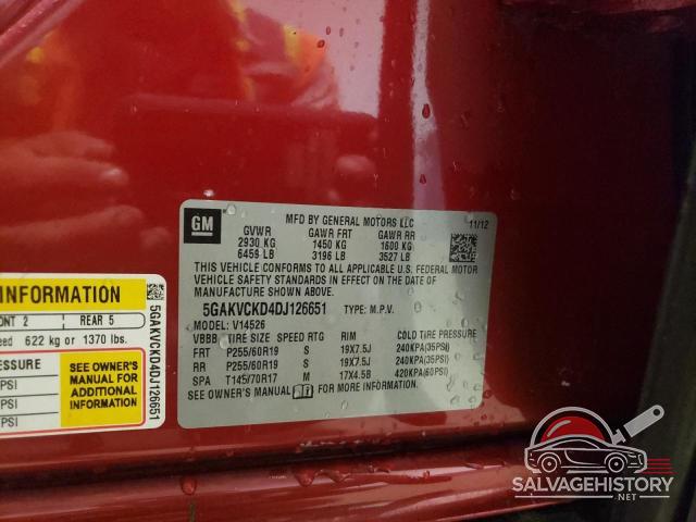 5GAKVCKD4DJ126651 2013 BUICK ENCLAVE photo no. 14