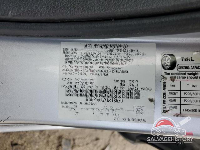 3FAHP0HA2CR418050 2012 FORD FUSION photo no. 12