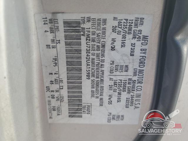 1FMZU73E42UA15989 2002 FORD EXPLORER photo no. 13