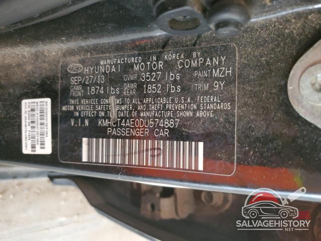 KMHCT4AE0DU574887 2013 HYUNDAI ACCENT photo no. 12