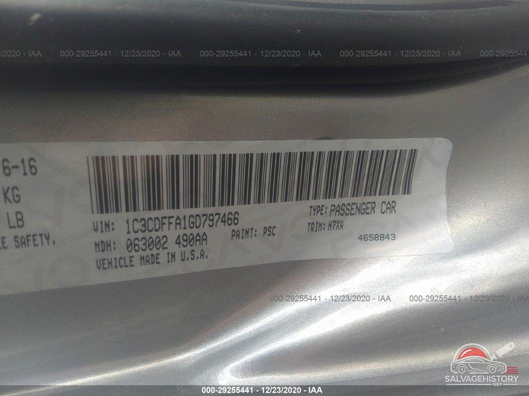 1C3CDFFA1GD797466 2016 DODGE DART photo no. 9