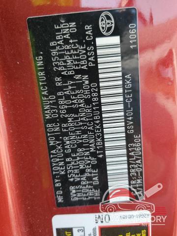 4T1BK3EK4BU118820 2011 TOYOTA CAMRY photo no. 12