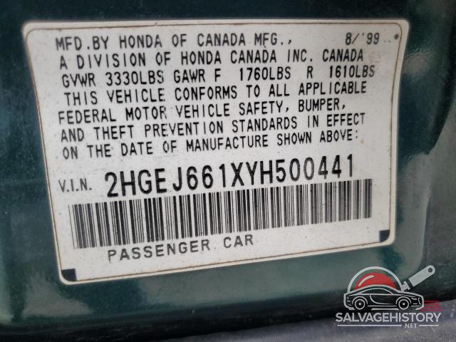 2HGEJ661XYH500441 2000 HONDA CIVIC photo no. 12
