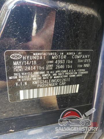 KMTG34LE8KU012611 2019 GENESIS G70 photo no. 12