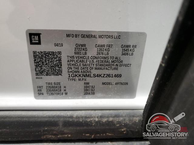 1GKKNMLS4KZ261469 2019 GMC ACADIA photo no. 12