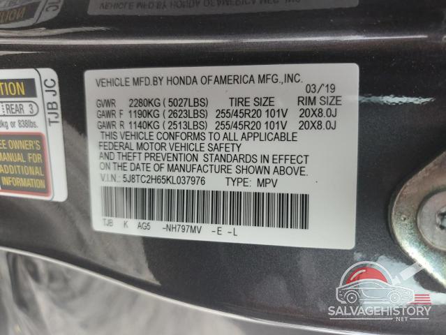 5J8TC2H65KL037976 2019 ACURA RDX photo no. 13