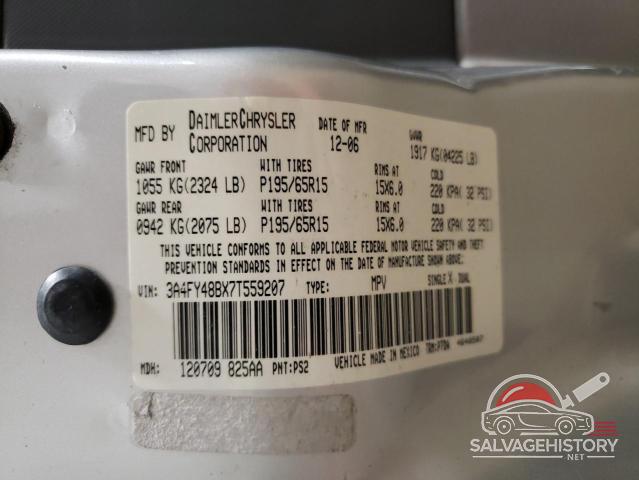 3A4FY48BX7T559207 2007 CHRYSLER PT CRUISER photo no. 13