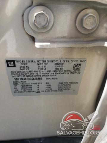 3GYFNAE33CS628355 2012 CADILLAC SRX photo no. 14