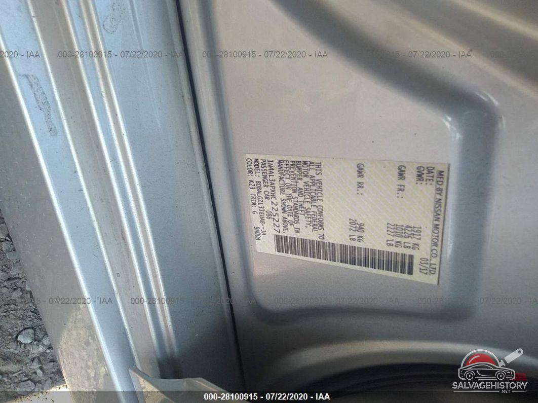 1N4AL3APXHC225227 2017 NISSAN ALTIMA photo no. 9