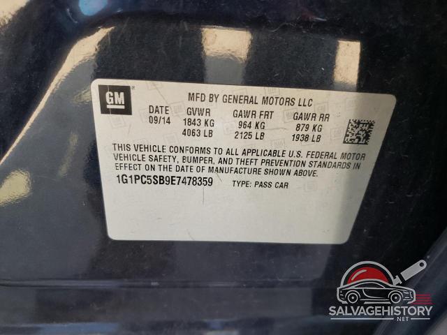 1G1PC5SB9E7478359 2014 CHEVROLET CRUZE photo no. 12
